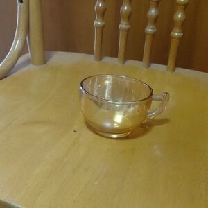 Elegant Amber Glass Teacup